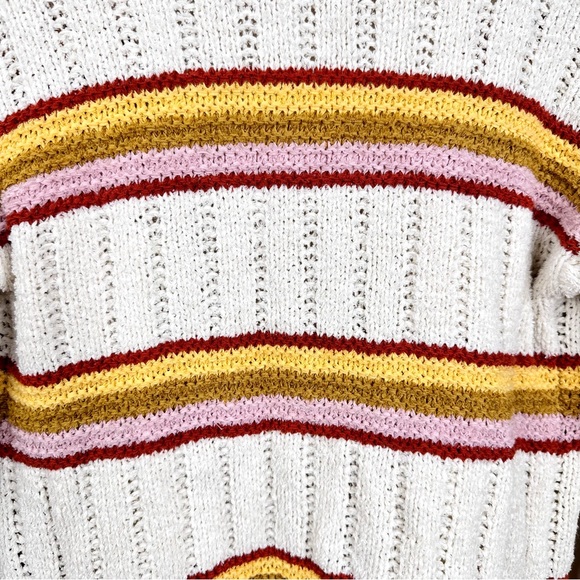 Madewell Striped Diaz Open Cardigan Sweater XS Cream - Picture 6 of 13